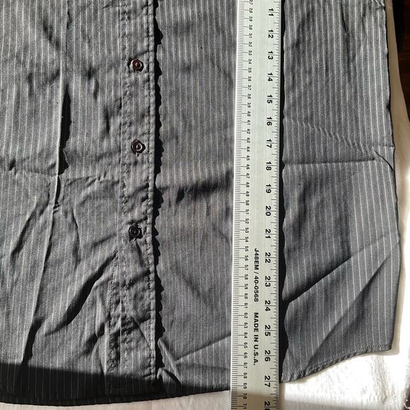 Bruno Men’s Short Sleeve Button Down Shirt size L, Black Stripes - Picture 4 of 7